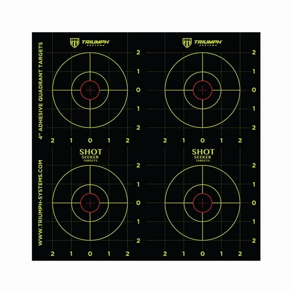 Triumph Systems Shot Seeker 4" Adhesive Quadrant Splatter Targets, 10 Count