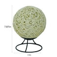 thumbnail image 3 of Rattan Ball Lampshade Wood Bedside Table Lamp Dimming LED Night Light Wicker Spherical Desk Lamp Home Decor with USB Charger for Kids Adults Bedroom Living Room, 3 of 6