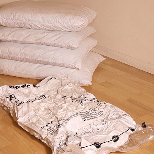 Bedding Extra Strong 110 Microns Extra Large 100x80cm HEAVY DUTY 5 VACUUM STORAGE BAGS by Gorilla Bags For Clothes Duvets Curtains and More Double Zip Seal & Unique Turbo Valve Keeps Items Compressed For Longer! Towels 