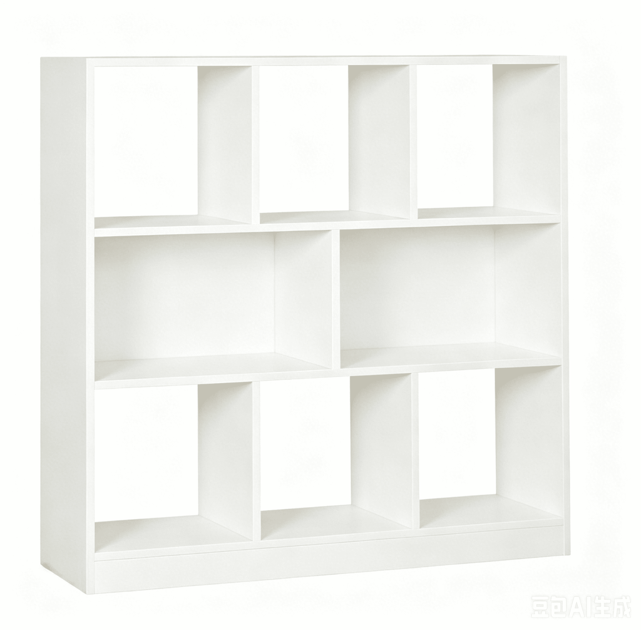Eight Layer Simple Household White Bookshelf