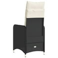 thumbnail image 5 of vidaXL Reclining Garden Chair Black, Cream White, 5 of 5