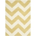 thumbnail image 2 of SAFAVIEH Chatham Jake Zigzag Stripes Wool Area Rug, Light Gold/Ivory, 2' x 3', 2 of 10