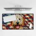 thumbnail image 4 of Patriotic Goldendoodle Stained Glass Portrait American Flag Desk Mat Full Keyboard Mouse Pad Doodle Dog Lover Gifts Idea Large Mousepad - 01010, 4 of 5