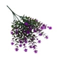 thumbnail image 2 of Artificial Camellia Flower Bouquets - 14.5" Dark Purple UV Resistant Fake Plants for Porch, Patio, Garden & Outdoor/Indoor Home Wedding Valentines Day Decor, By Preplabs, 2 of 9