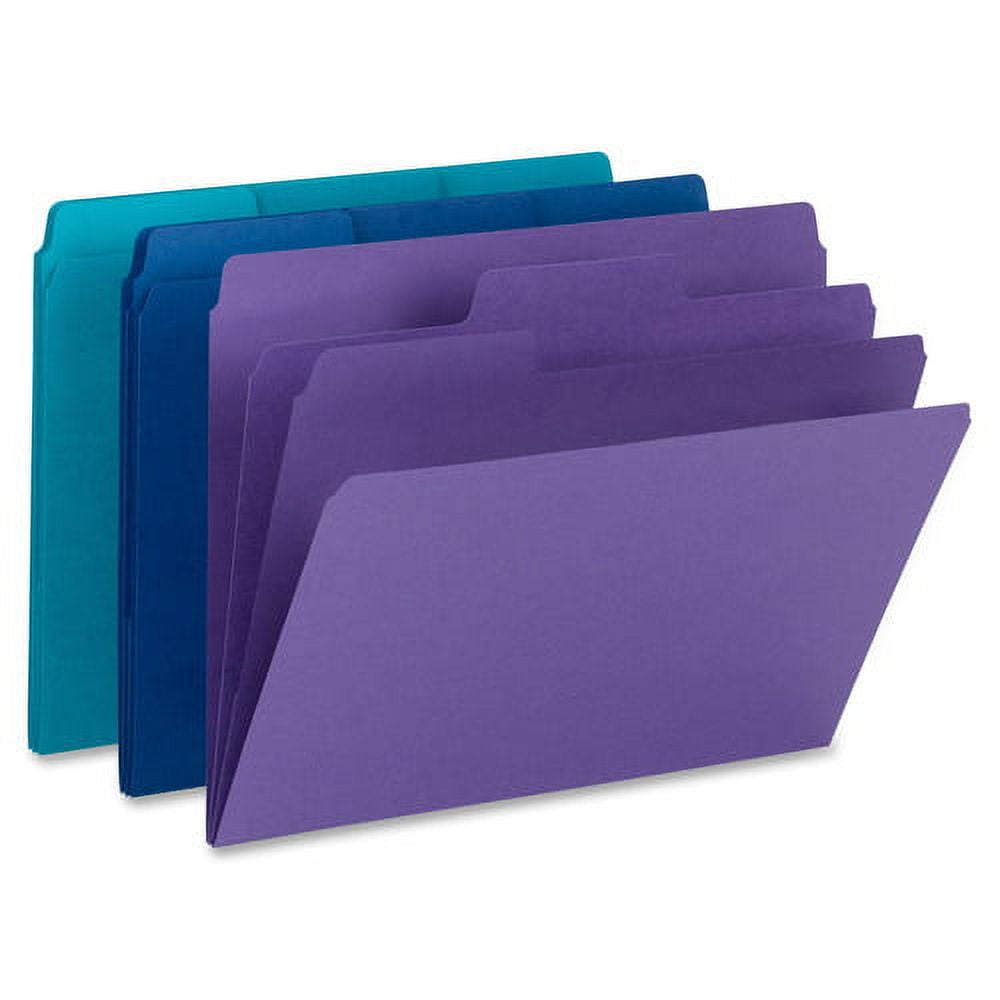 Smead SuperTab Organizer File Folders Letter - 8 1/2" x 11" Sheet Size - 3/4" Expansion - 1/3 Tab Cut - Top Tab Location - Assorted Position Tab Position - 2 Divider(s) - 11 pt. Folder Thickness - Pap
