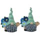 thumbnail image 1 of Green Magical garden gnome ornaments, flower resin ornaments, 1 of 5