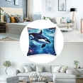 thumbnail image 5 of Space Killer Whale Funny Throw Pillow Covers Plush Cushion Protect Case for Sofa Bedroom, 5 of 7