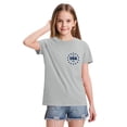 thumbnail image 4 of CCRFTGI 4th of July Tops for Child Girls 10-12 Short Sleeve Happy American Flag Striped Summer Casual T-Shirts Independence Day Girls Fashion Tops Light Gray 9-10 Years, 4 of 5