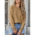 thumbnail image 4 of SHEWIN Women's Sweater Long Sleeeve Pullover Sweater Soft Lightweight Knit Tops 2025 Khaki L, 4 of 8