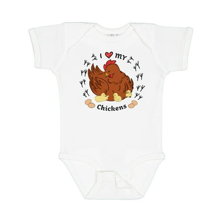 

Inktastic I Heart My Chickens Gift Baby Boy or Baby Girl Bodysuit