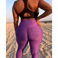 thumbnail image 2 of COMFREE Women High Waisted Yoga Pants Workout Butt Lifting Scrunch Booty Leggings Tummy Control Anti Cellulite Textured Tights, 2 of 7