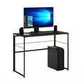thumbnail image 4 of Pemberly Row Wood & Metal Frame Computer Desk in Rustic Oak/Black, 4 of 6