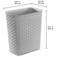 thumbnail image 4 of Sterilite 22L Weave Wastebasket- Grey, 4 of 7