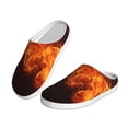 thumbnail image 2 of Disketp Fiery Orange Flames Energy Women's Men's Slippers Plush Slip-On House Slipper for Winter Indoor Soft Cushion Non-slip Fluffy Slides Slippers-13, 2 of 7
