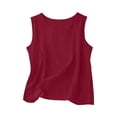 thumbnail image 5 of Soyumi Women's Two Piece Short Sets Summer Lounge Sweatsuits Vacation Sleeveless Outfits Travel Tracksuit, Wine, 5 of 6