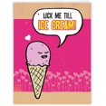 thumbnail image 1 of J2219VDG Jumbo Funny Valentine's Day Card: Ice Cream - With Envelope (Extra Large Version: 8.5'' x 11''), 1 of 5