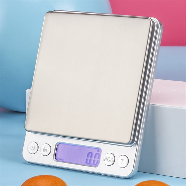 PrecisionChef Pro Balance de Cuisine Numérique – Balance Alimentaire Rechargeable Haute Précision 3kg/0.1g avec Plateau en Acier Inoxydable, Écran LCD, Fonction Tare pour Pâtisserie, Café, Cuisson (Acier Inoxydable)
