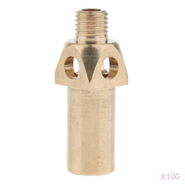 Paquete de 100 boquillas de quemador con punta de latón para 32 puntas / 20 puntas / 10 puntas de gas natural Zulema Punta de latón para gas natural