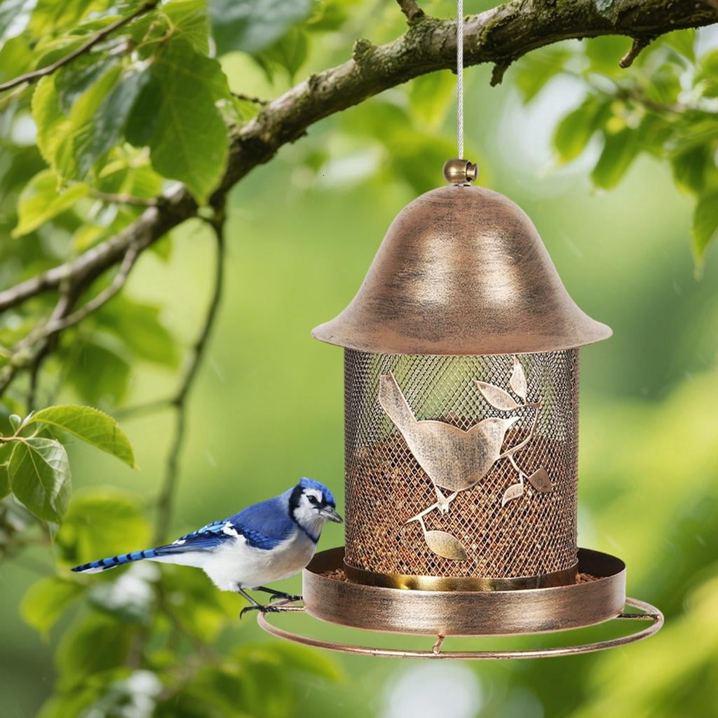 Osdhezcn Hummingbirds Feeders Metal Outdoor Squirrels Proof Easyly Cleaning Large Capacity For Wild Birds Various Weather