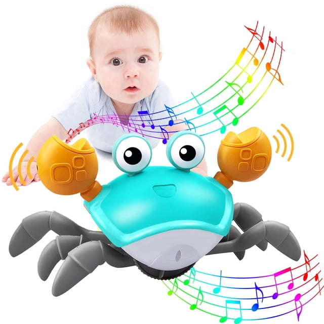 Juguete para bebés Crawling Crab Plnmlls con música y luz LED