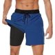 thumbnail image 1 of Bañador para hombre con forro de compresión 2 en 1 Bañador para hombre de secado rápido con bóxer Breve forrado para surf Pantalones cortos de playa elásticos con bolsillos con cremallera Qx, 1 of 4