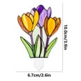 thumbnail image 2 of COM1950s Décoration de Plante en Acrylique, Accessoires de Plante en Pot avec Piquets Décoratifs, Support de Plante Transparent et Art de Jardin Ornemental pour Usage Intérieur Extérieur, 2 of 8