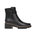 thumbnail image 2 of Naturalizer Womens Dasha Leather Zipper Ankle Boots Black 8 Wide (C,D,W), 2 of 3