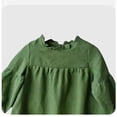 thumbnail image 5 of HOMADLES Girls Long Sleeve Dress A-Line Casual Solid Layering Swing Skirt for Girls Comfortable Soft Dress Army Green 4 T, 5 of 8
