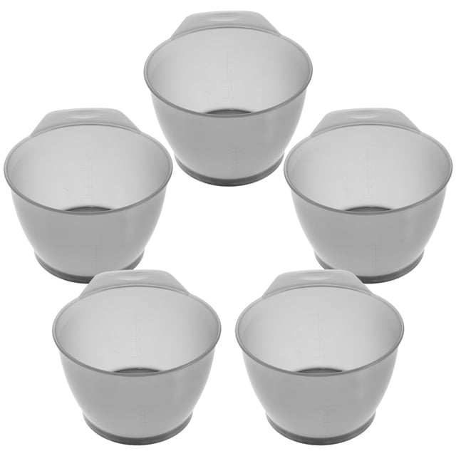 FONDOTIN Grey Plastic Hair Dye Bowl with Scale Design Practical Tool for Hair Coloring and Styling