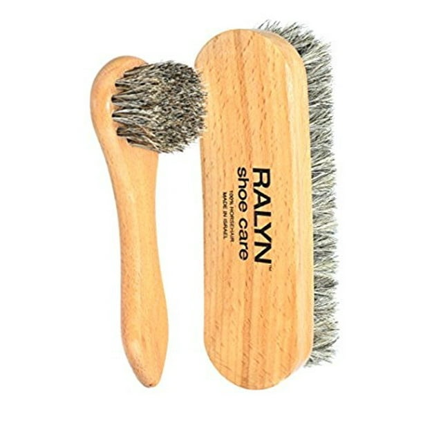Ralyn Shoe Shine Brush with Shoe Dauber. 100 Horsehair. 2set