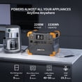 thumbnail image 3 of PECRON E1500LFP Portable Power Station 1536Wh Capacity 2200W AC Outport LiFePO4 Battery Portable Generators with PV300 330W Solar Panel Kit for Camping RV Off-grid Backup, 3 of 7