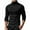Black, variant on Fall Shirts for Men casual fashion solid color high collar long sleeve slim fit T-shirt