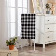 thumbnail image 5 of Set of 6 Stretch Buffalo Check Dining Chair covers Removable and Washable Spandex Parsons Chair Seat Protector Slipcovers for Dining Room Restaurant Hotel Banquet (Black/White Plaid), 5 of 6