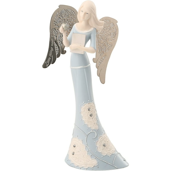 Pavilion Gift Company Teacher Angel Figurine, 6-Inch, Holding Apple and Book