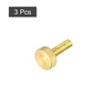 thumbnail image 3 of Unique Bargains Moleté Vis à Pouce, M8x30mm Plat Laiton Boulons Poignée Boutons de Fixations 3Pack, 3 of 4