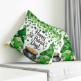 thumbnail image 3 of St. Patrick's Day Pillow Covers 16x16 Inch Decorative Throw Pillow Cover, Green Gnomes Spring Lucky Shamrocks Sofa Pillowcases Accent Cushion Case Home Decor Bedroom Living Room, 3 of 6