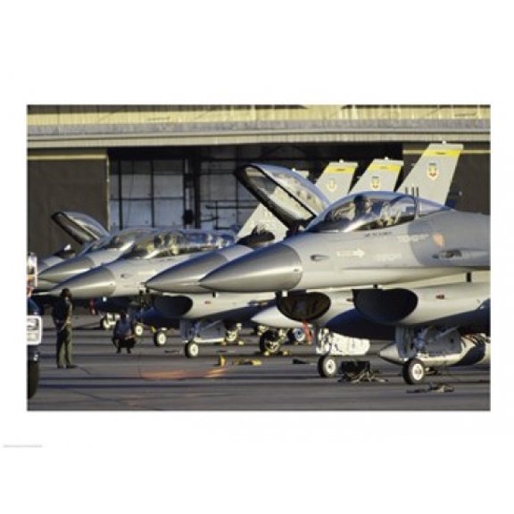 US Air Force F-16 Fighter Jets Hill Air Force Base Utah USA Canvas Art -  (24 x 18)