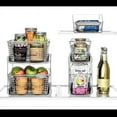 thumbnail image 3 of Madesmart Premium 2-Tier Organizer, Multi-Purpose Slide-Out Storage with Handles for Home and Bath, Clear, 3 of 5