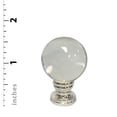 thumbnail image 4 of Royal Designs, Inc. Clear Crystal Ball Lamp Finial for Lamp Shade, Polished Silver Base - Set of 2, 4 of 5