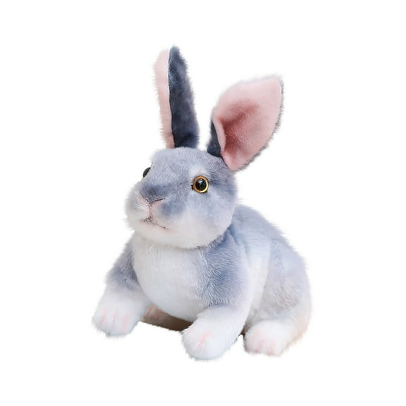 Bunny Stuffed Animals - 9.45" Plush Rabbit Stuffed Animals with Vertical Ears, Cute Bunny Plush Toys Gifts for Women Girls Adults C