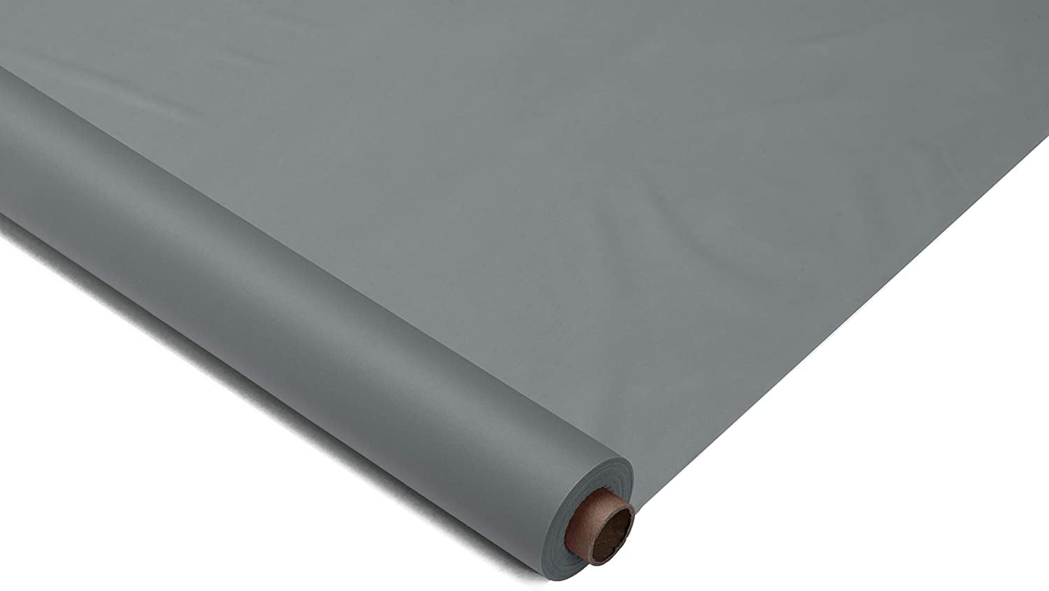 Exquisite 300 ft. x 40 in. Silver Plastic Tablecloth Rolls Disposable