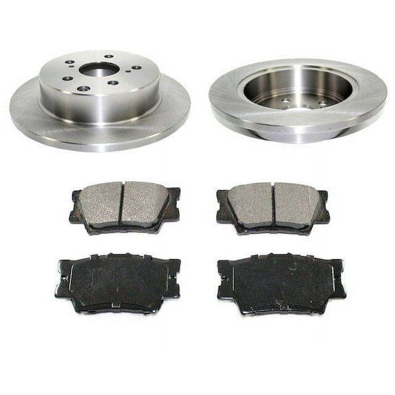 Rear Brake Pad and Rotor Kit - Compatible with 2006 - 2018 Toyota RAV4 2007 2008 2009 2010 2011 2012 2013 2014 2015 2016 2017