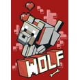 thumbnail image 2 of Junior's Minecraft Wolf  Graphic Tee Red 2X Large, 2 of 3