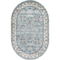 thumbnail image 2 of Rugs.com Charlotte Collection Rug – 5' x 8' Oval Light Blue Low-Pile Rug Perfect For Living Rooms, Large Dining Rooms, Open Floorplans, 2 of 9