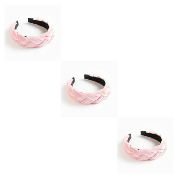 Qarigey Diadema de terciopelo trenzado, diademas anchas de estilo bohemio, diadema de aro para el pelo de lujo para mujeres y niñas, Type1 NO1
