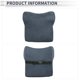 thumbnail image 4 of Almohada para reposacabezas de automóvil Unique Bargains Almohada ergonómica de soporte para el cuello Cachemira, Espuma de Memoria Azul Oscuro, 4 of 7