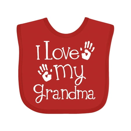 

Inktastic I Love My Grandma Grandchild Gift Baby Boy or Baby Girl Bib