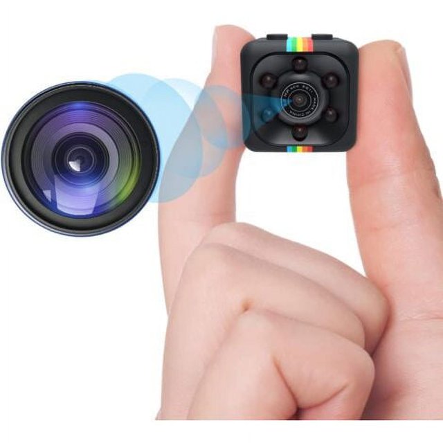 Cámara de vigilancia para interiores y exteriores - Cámara espía, mini cámara inalámbrica portátil pequeña HD 1080P con detección de movimiento para seguridad en el hogar en interiores y