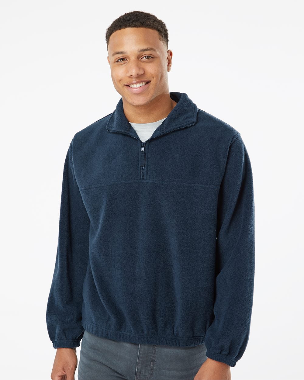 Burnside Polar Fleece Quarter-Zip Pullover - Walmart.com