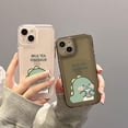 thumbnail image 2 of Cartoon Cute Dinosaur Clear Soft Silicone Case Compatible with iPhone Case (Black,iPhone 14 Plus), 2 of 4